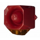 Cooper Fulleon 7052114FULL-0143X Asserta Midi Sounder Beacon (Red Base, Amber Lens)